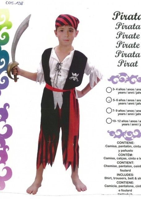 Déguisements enfants - Déguisement PIRATE ENFANT 5ans