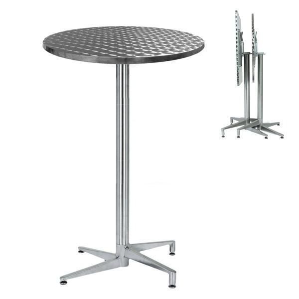 Mobilier - TABLE MANGE DEBOUT ALU DIAM 60cm PLIANT