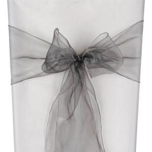  - NOEUD ORGANZA GRIS